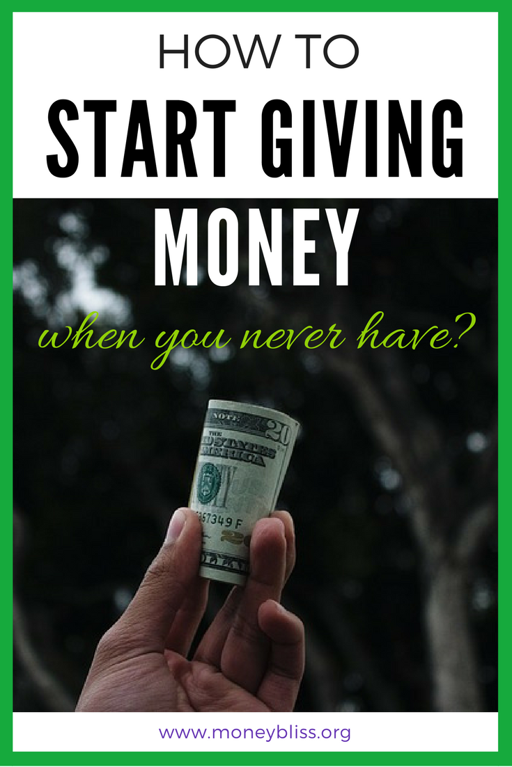 Regardless of your financial situation. Plenty of money in the bank or living paycheck to paycheck, you can always start giving money. Learn How to Start Giving Money when you are broke. Why give money to charity? How to start giving money when you never have. Give back. Financial Freedom.