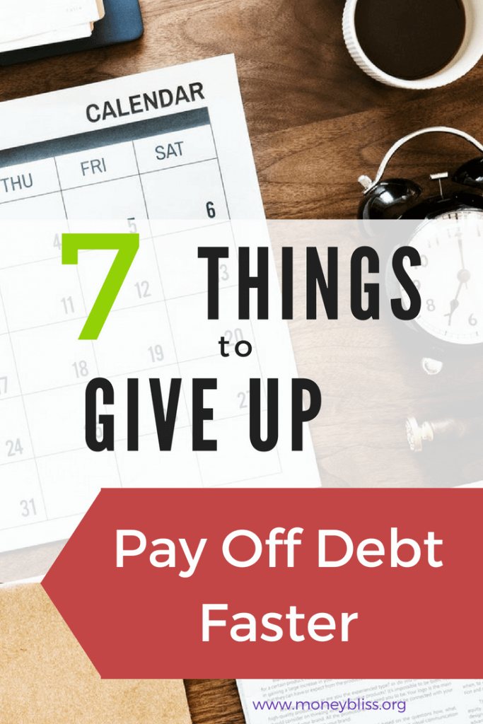 Get out of debt quickly by cutting these things out. Can you guess your yearly potential savings??Learn how you can pay off debt even with a low income. Pay off debt fast in order to reach financial freedom. Here are the things to give up to pay off debt faster. #payoffdebt #debtfree #financialfreedom #getoutofdebt