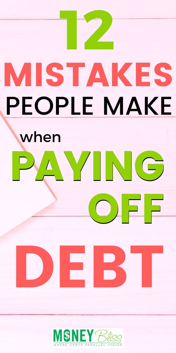 Paying off debt may sound simple enough. But, don't fall victim to one of these common debt payoff mistakes. Get printables, worksheets, and motivation tips on how not to pay off debt.