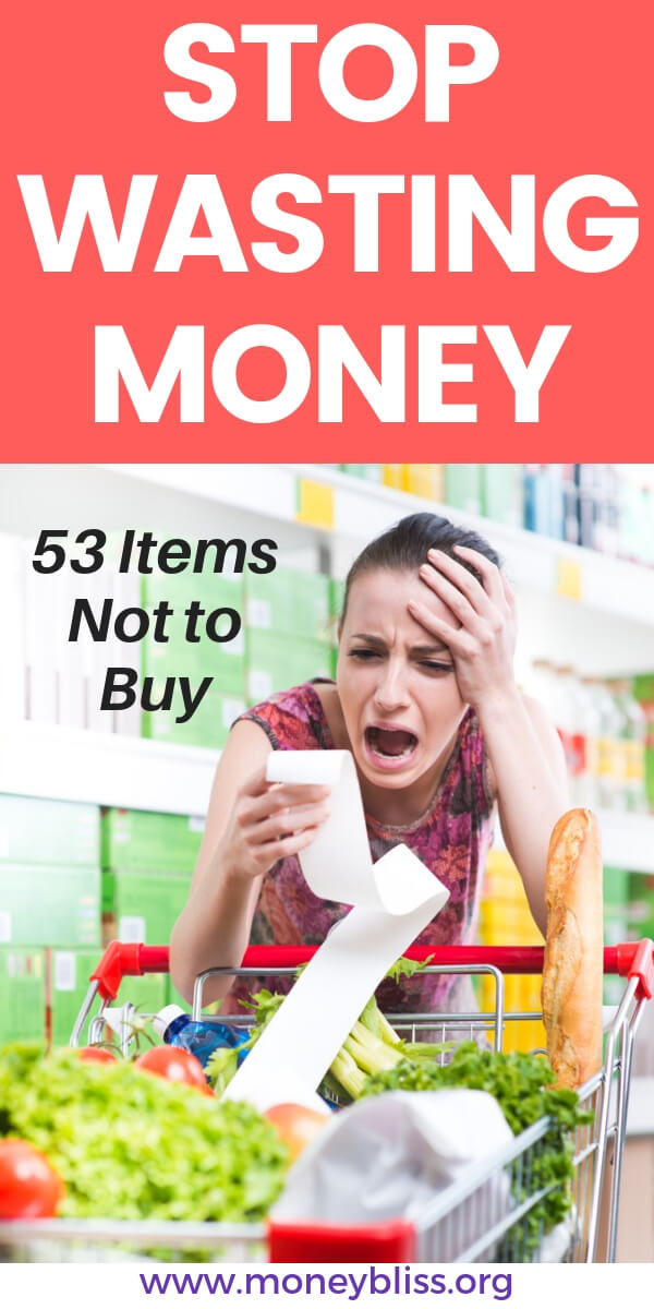 Learn how to grocery shop on a budget. Save money by not buying these items. These grocery money saving tips will save you thousands.