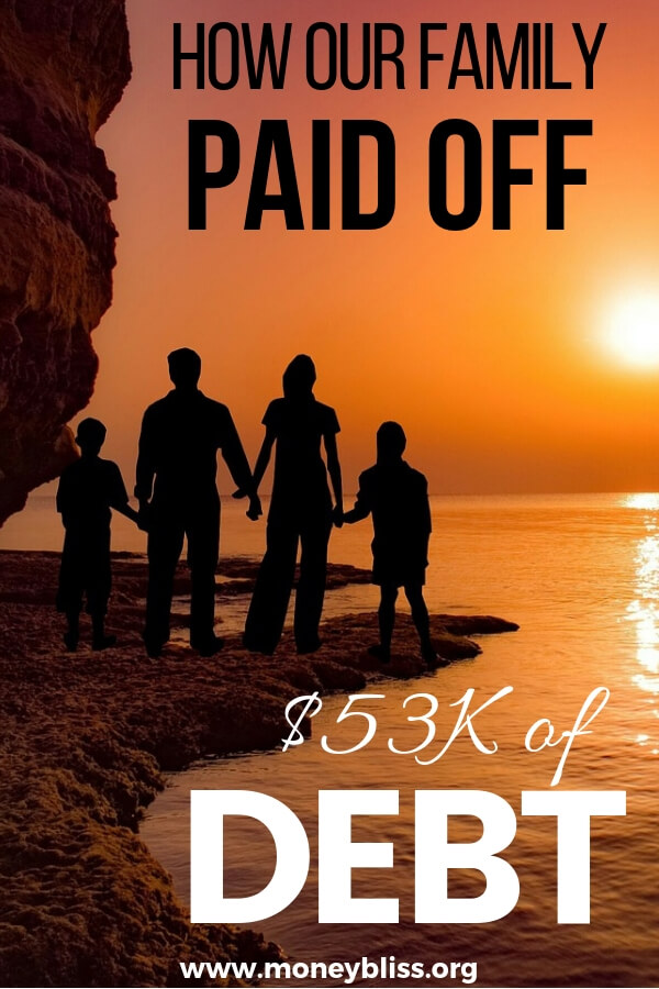 Learn how this family become one of the debt free stories. Find tips for motivation while paying off debt. That extra money will help you reach financial freedom faster. #debtfree #financialfreedom #moneybliss