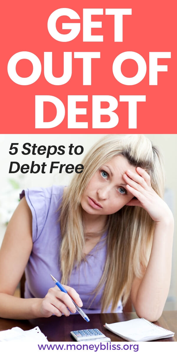 Get out of debt fast! Use these 5 simple steps to becoming debt free. Make your budget work for you and change your personal finances. Find tips and tricks to succeed.