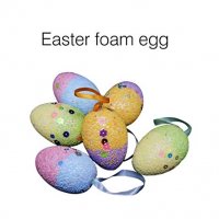 Colorful Easter Eggs DIY Drawing Decorations Foam Egg Hanging Ornaments Easter Decoration (12PCS)