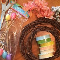 Rustic Bunny Willow Wreath for Easter