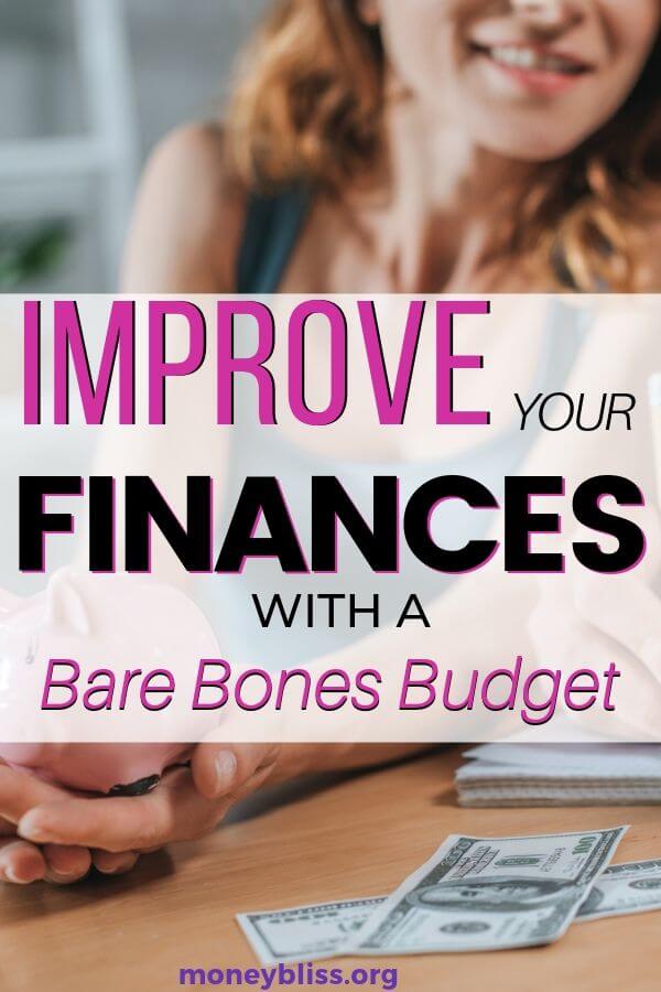 Get your finances in order with this free bare bones budgeting printable. Start saving money with these simple budget hacks. Real people use this to template to budget.