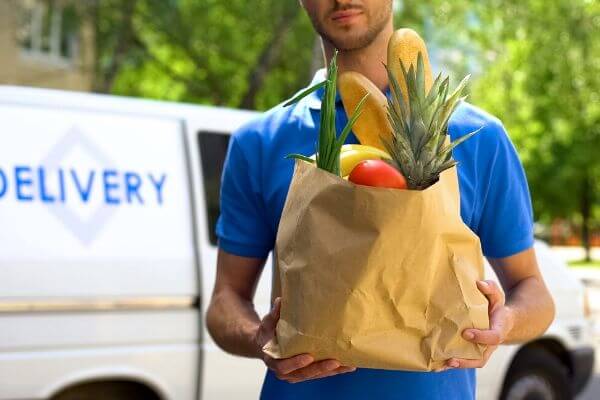 Picture of groceries for how late does Amazon Fresh groceries get delivered.