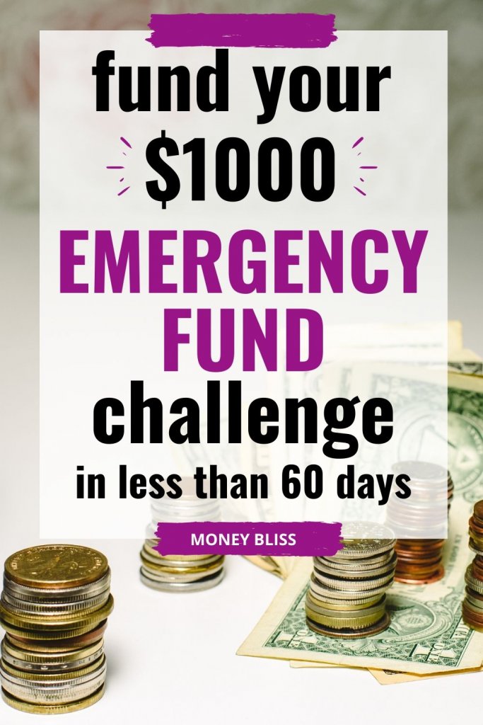 This is the savings plan you need today. Get your emergency fund in place. Start to save money with this emergency fund challenge. In less than 60 days, you can save money and stop the living paycheck to paycheck cycle. Download your free tracker printable.