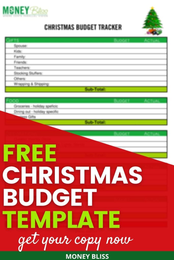 Christmas budget printables from Money Bliss. These Christmas budgeting worksheets in PDF, spreadsheet in both google sheets and excel will make sure you have a debt free Christmas season. They are free templates to help with my holiday budget planning. Plan your Christmas budget and gifts with these Christmas tracker! Download your copy today!