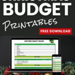 Christmas budget printables from Money Bliss. These Christmas budgeting worksheets in PDF, spreadsheet in both google sheets and excel will make sure you have a debt free Christmas season. They are free templates to help with my holiday budget planning. Plan your Christmas budget and gifts with these Christmas tracker! Download your copy today!