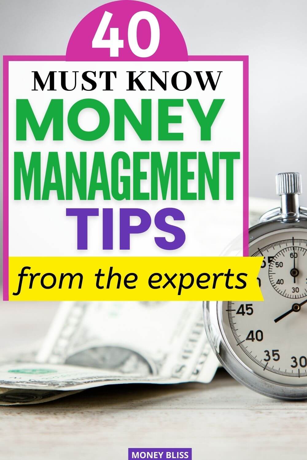 Need expert opinions on money management tips? I’m so glad I found this post from Money Bliss and other finance experts. Find simple ideas that make learning fun! You want this personal finance advice as a beginner and is a great reminder as you continue your journey to financial freedom and saving more money. | Money Bliss