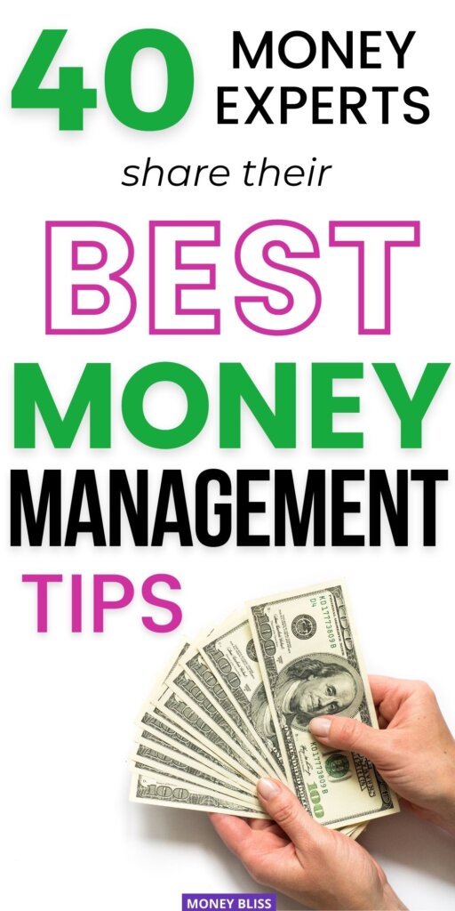 Need expert opinions on money management tips? I’m so glad I found this post from Money Bliss and other finance experts. Find simple ideas that make learning fun! You want this personal finance advice as a beginner and is a great reminder as you continue your journey to financial freedom and saving more money. | Money Bliss