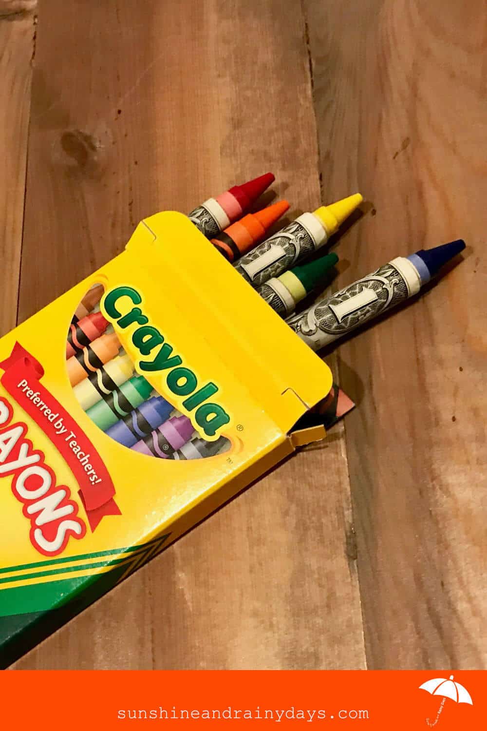Money Crayons as a Creative Ways To Give Money