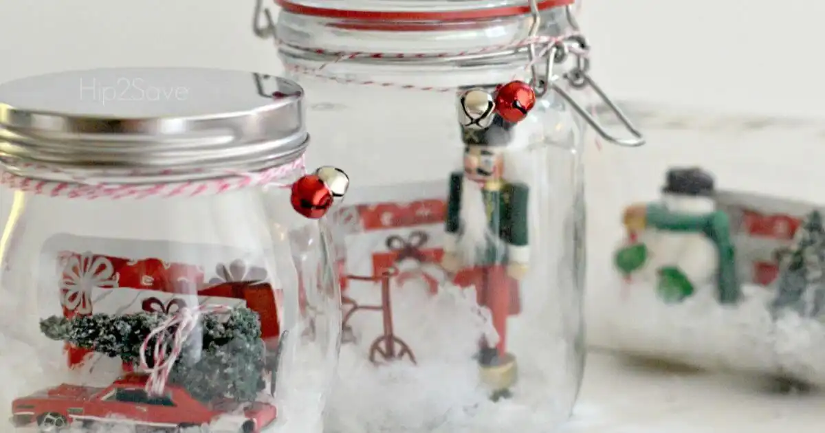 Make DIY Mason Jar Snow Globes Give Gift Cards!