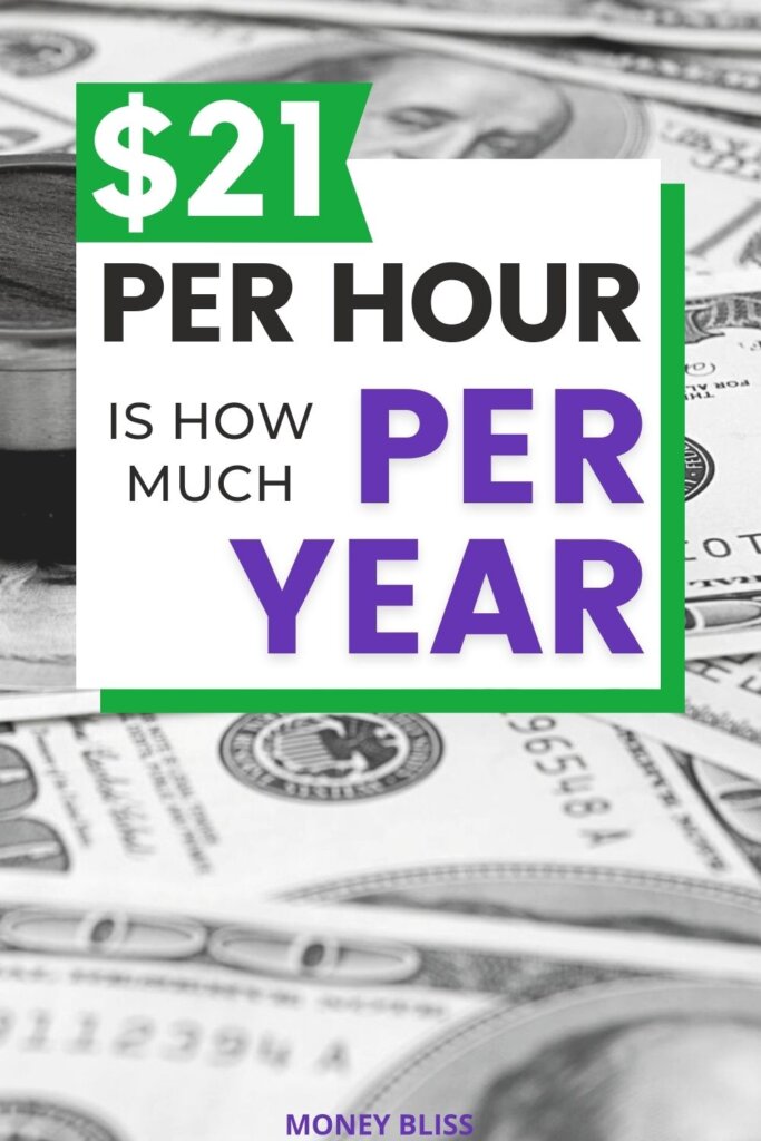 This is important money management skills to know. Learn what 21 an hour is how much a year, month, and day. Plus tips on how to live on it!