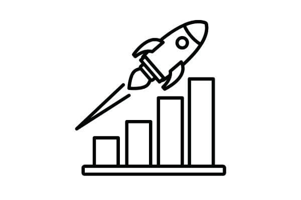 Picture of graph to improve net worth with investment/retirement planning budgeting apps.