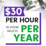 This is important money management skills to know. Learn what 30 an hour is how much a year, month, and day. Plus tips on how to live on it!