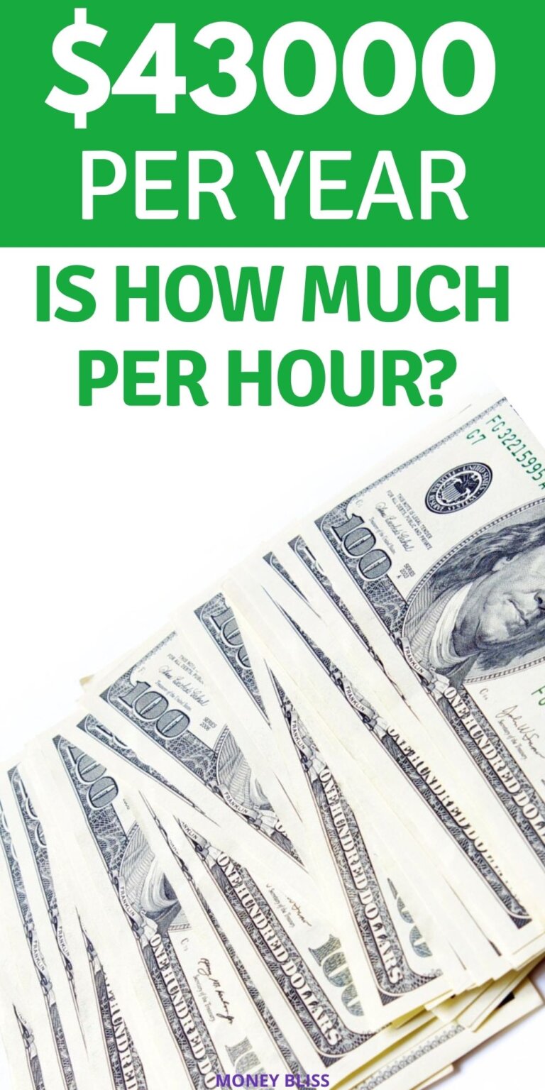 43000 a Year is How Much an Hour? Good Salary to Live On? Money Bliss