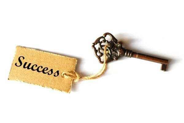 Picture of a key with a rope saying success millionaire quotes.