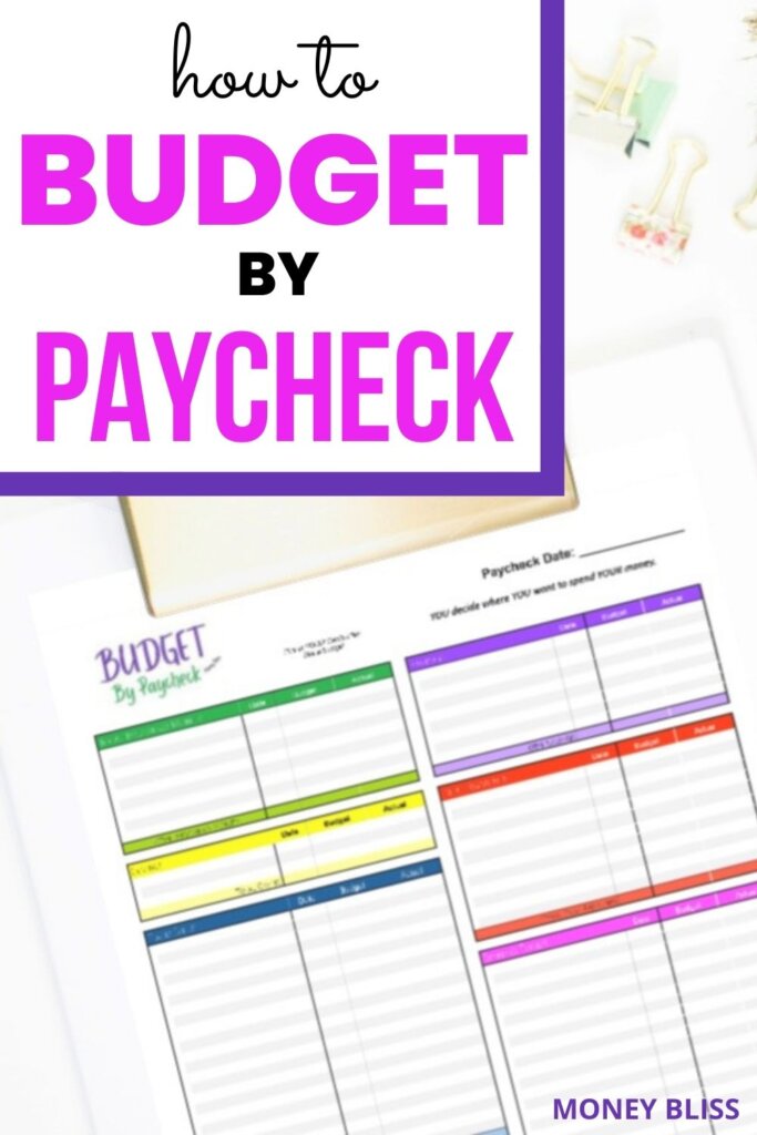 Learn how to budget by paycheck and save money. A budget by paycheck printable will help you get more money from your paycheck. Download your free PDF template now.