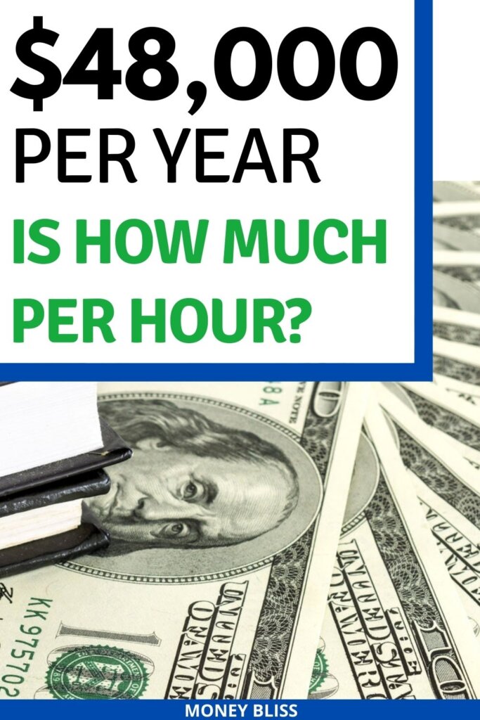 $48000 a year is how much an hour? Learn how much your 48k salary is hourly. Plus find a 48000 salary budget to live the lifestyle you want.