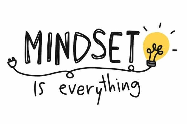 A graphic that says mindset is everything.