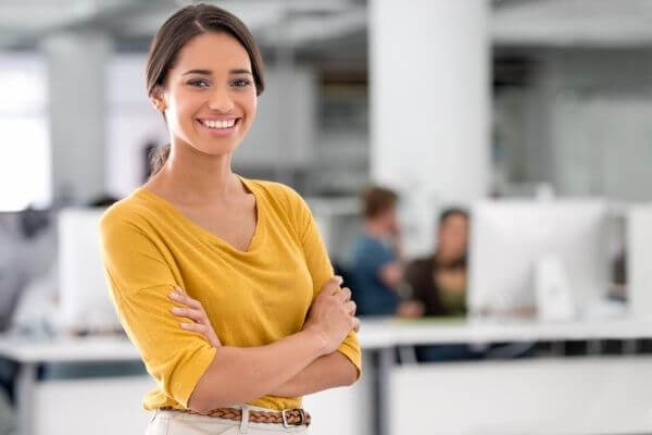 Picture of a smiling lady for what do you do for a living.