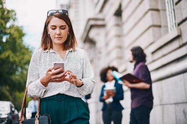 Picture of a lady searching for other good excuses to miss work.