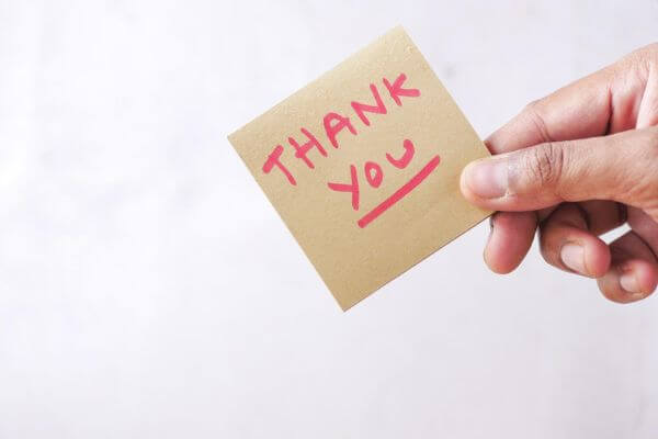 A picture of a card that says thank you for why is appreciation important.