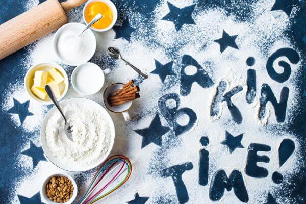 Picture of someone getting ready to bake cookies