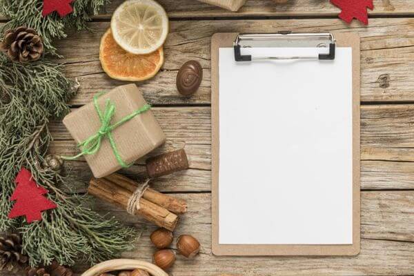 Picture of a blank piece of paper for what activities are open on Christmas day.