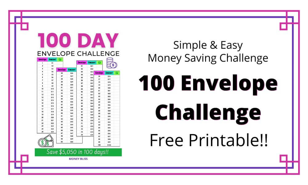 This free printable 100 Envelope Challenge is a great way to start saving money. It’s also a great way to get your finances in order. Each day, you will put away a set amount of money into your envelope. At the end of the 100 days, you will have saved a total of $5000!