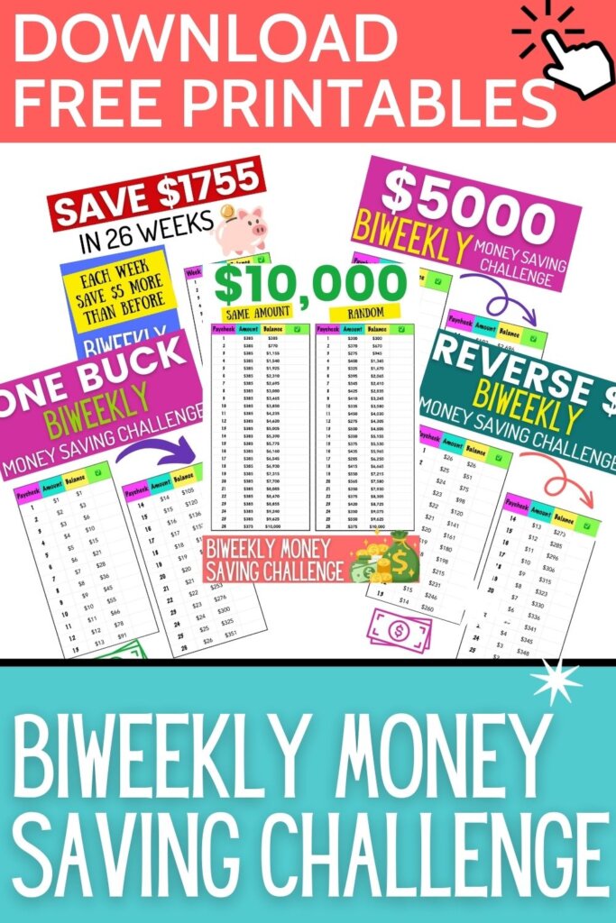 Are you looking for a way to save money each paycheck instead of every week or month? The biweekly Money Saving Challenge can help you achieve that goal. This guide will show you the benefits of saving money, resources to be successful, and free printables track your progress. Download your free printables