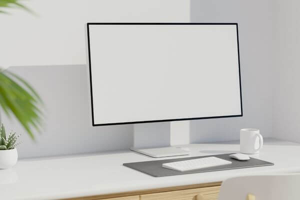 Picture of a blank monitor for can I make a vision boar desktop background.