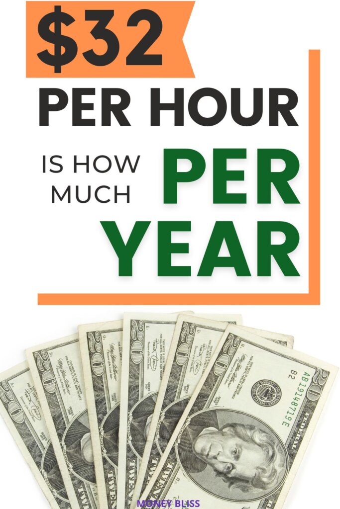 How much is 32 dollars an hour annually? Learn what 32 an hour is how much a year, month, and day. Plus tips on how to live on $32 an hour! This wage will improve your finances. 