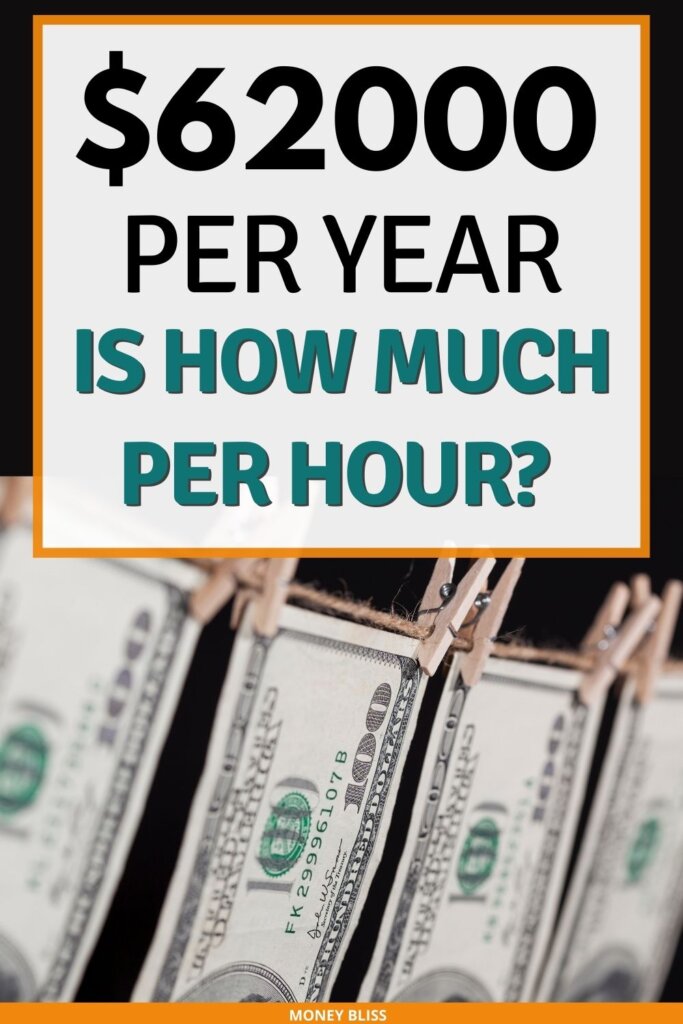 $62000 a year is how much an hour? Learn how much your 62k salary is hourly. Plus find a 62000 salary budget to live the lifestyle you want.