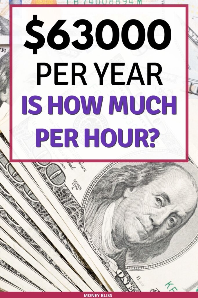 $63000 a year is how much an hour? Learn how much your 63k salary is hourly. Plus find a 63000 salary budget to live the lifestyle you want.