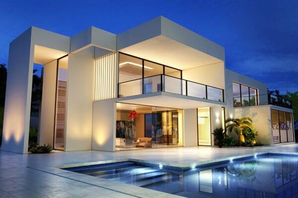 Picture of a modern mansion