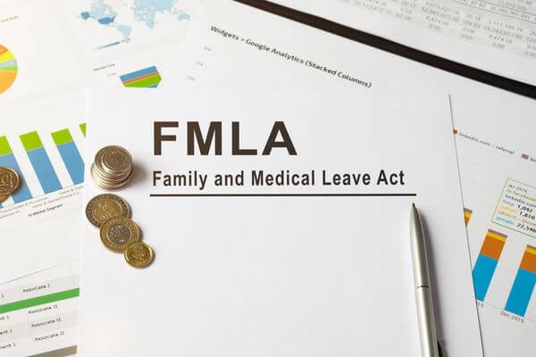 Picture of a document for FMLA - family and medical leave act.