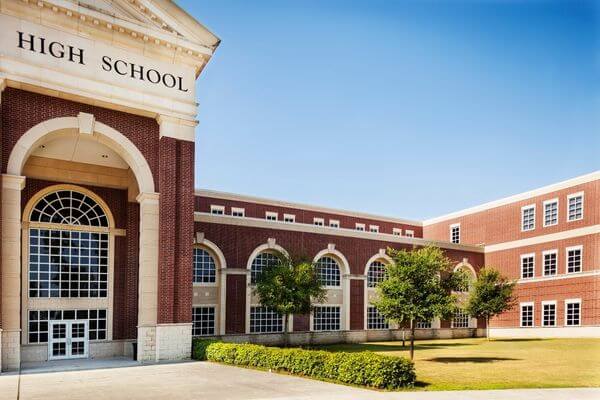 Picture of a high school for the list of the best excuses to miss school