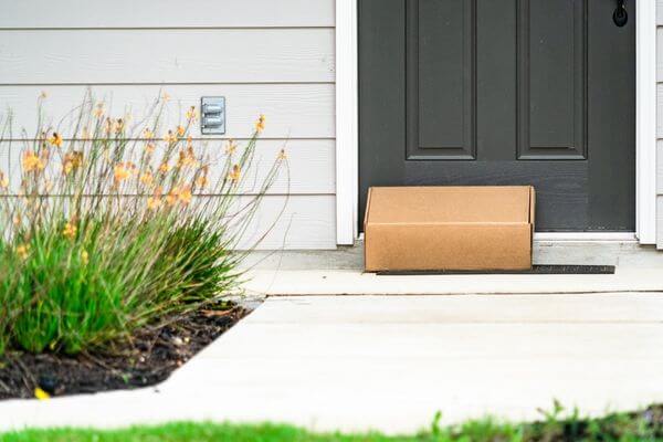 Picture of a package delivered.