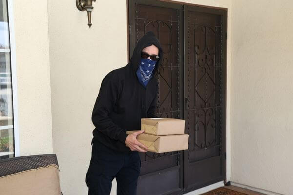 Picture of a porch pirate.