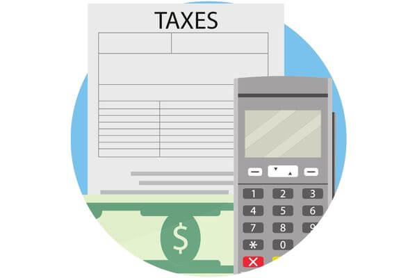 Graphic of taxes with cash for if you have no income can you get tax refund.