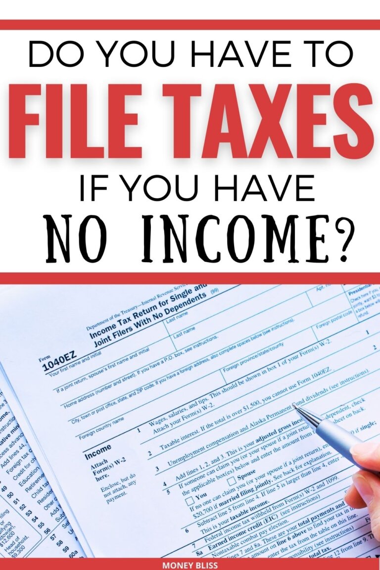 Do You Have to File Taxes if You Have No Income?
