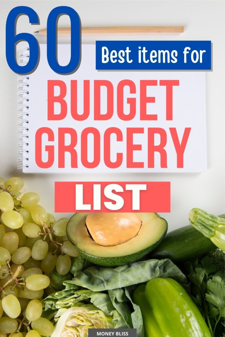 The 60 BEST Budget Grocery List Items For Cheap Eating Money Bliss   Grocery Budget List 768x1152 