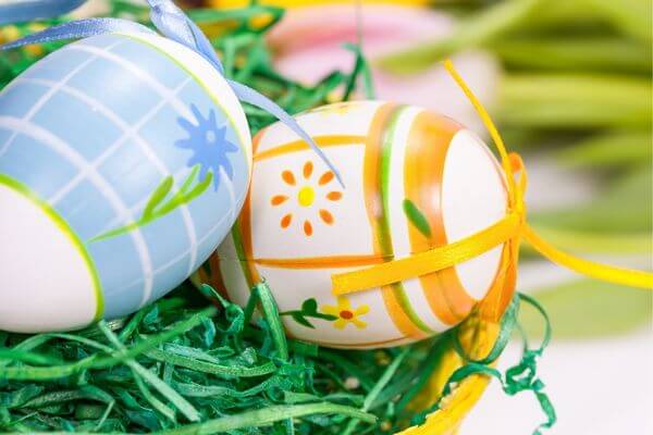 Picture of easter eggs in a basket for ideas for teens