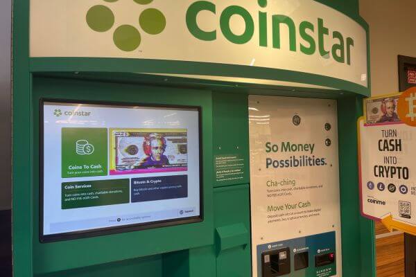 Picture of a Coinstar gift card exchange.