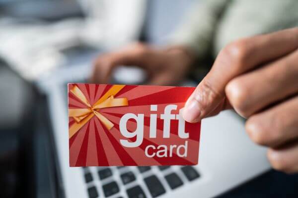 Picture of a gift card.