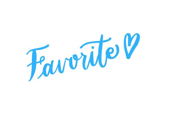 Picture of a graphic of the word Favorite