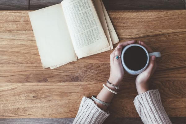 Picture of a book and coffee for books for young adults.