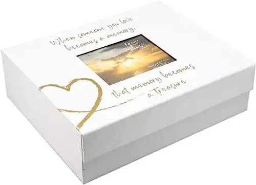 Pavilion Gift Company Memory-11 x 9" Memory Keepsake Box, 11" x 9", White